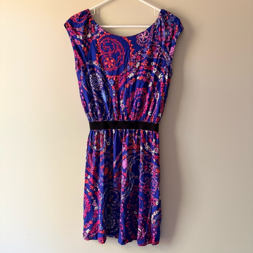 Lilly Pulitzer Women's Size Small Paisley Purple Pink Romper Elastic Waist